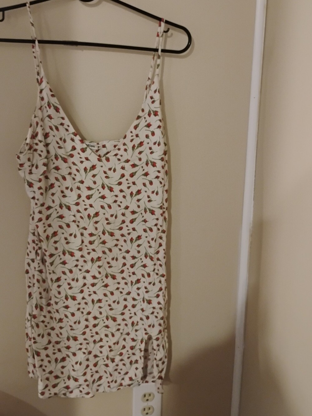 Reformation Women's Marlowe Sleeveless Floral  V Neck Slip Dress Sz L